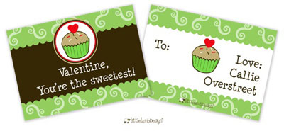 Valentine's Day Exchange Cards by Little Lamb Designs (Sweet cupcake) Valentine's Day Exchange Cards by Little Lamb Designs (Sweet cupcake)